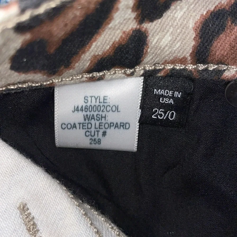 Veronica Beard Brooke Skinny Mid Rise Jeans in Coated Leopard SZ 25 EUC - Picture 5 of 5